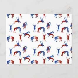 Cartão Postal Freestyle Greco Roman Luta Patterno