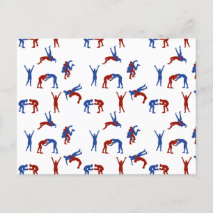 Cartão Postal Freestyle Greco Roman Luta Patterno