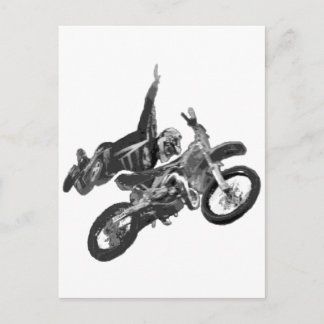Cartão Postal freestyling com moto de terra