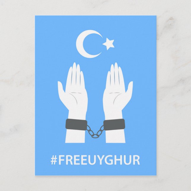 CARTÃO POSTAL #FREEUYGHUR (Frente)