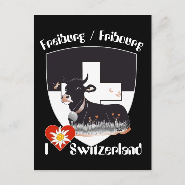 Cartão Postal Freiburg / Fribourg Schweiz Suisse Postkarte (Frente)