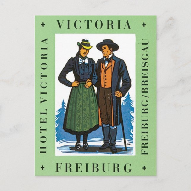 Cartão Postal Freiburg Victoria antiga (Frente)