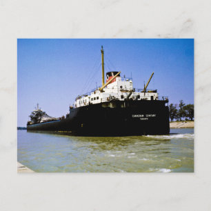 Cartão Postal Freighter Canadian Century deixando o Soo