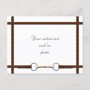 Cartão Postal Freio Snaffle & Rédeas Entrelaçadas Foto de Cavalo