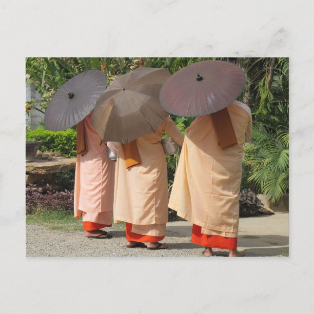 Cartão Postal freiras coletando alms (Frente)