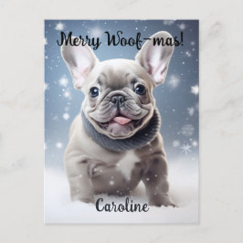 Cartão Postal Frenchie Frosty Blisable Personalizável