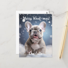 Cartão Postal Frenchie Frosty Blisable Personalizável