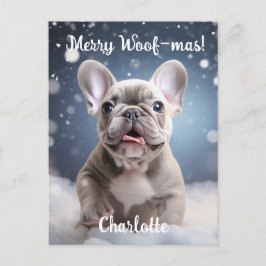 Cartão Postal Frenchie Frosty Blisable Personalizável