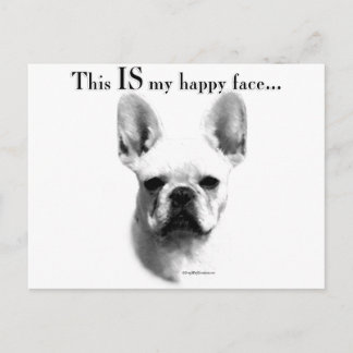 Cartão Postal Frenchie Happy Face
