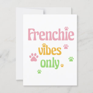 Cartão Postal Frenchie Vibes apenas
