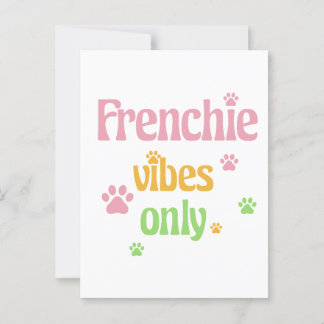Cartão Postal Frenchie Vibes apenas
