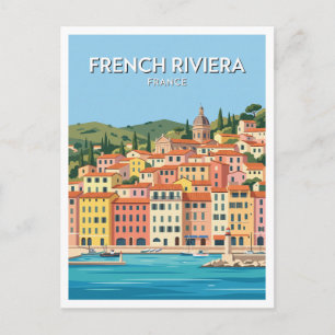Cartão Postal Frente Marítima da Cidade Velha de Menton França
