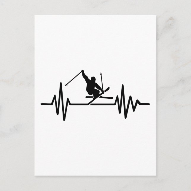 Cartão Postal Frequência de esqui (Frente)