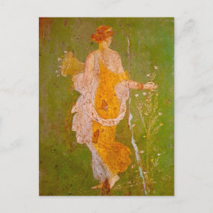 Cartão Postal Fresco da Flora em Villa de Ariadne, Pompeia