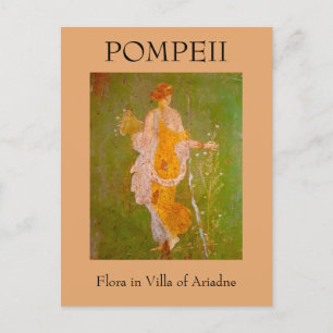 Cartão Postal Fresco da Flora em Villa de Ariadne, Pompeia