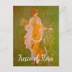 Cartão Postal Fresco da Flora em Villa de Ariadne, Pompeia