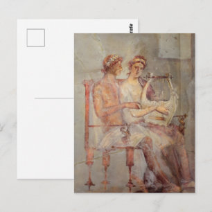 Cartão Postal Fresco de uma lição de música, Pompeia