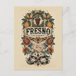 Cartão Postal Fresno California Central Valley