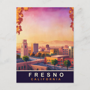 Cartão Postal Fresno, Califórnia, City Skyline, Viagem