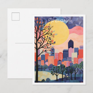 Cartão Postal Fresno Califórnia Viagens de Arte