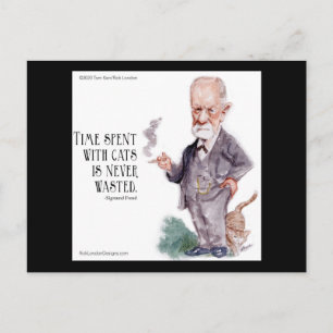Cartão Postal Freud & Cote Sobre Gatos