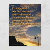 Freunde sind. Postkarte Freundschaftsgruß
