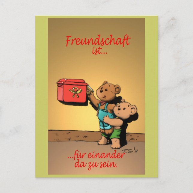 Cartão Postal Freundschaft. (Frente)