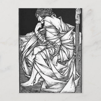 Cartão Postal Frey sentado no trono de Odin