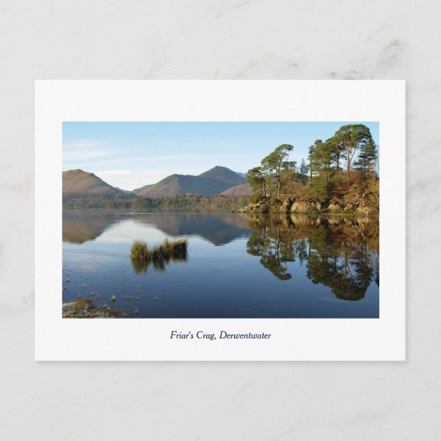 Cartão Postal Friar's Crag, Derwentwater: distrito do lago, Cumb (Frente)
