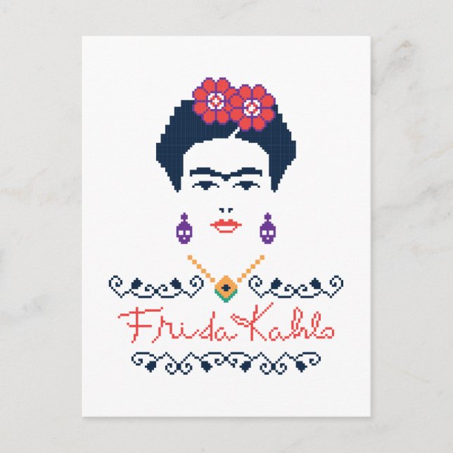 Cartão Postal Frida Kahlo | Viva México (Frente)