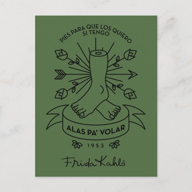 Cartão Postal Frida Kahlo | Voo das asas (Frente)