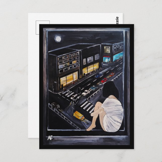 Cartão Postal Friday Night Painting by Alfred Fox (Frente/Verso)