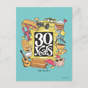 Cartão Postal FRIENDS™   30 Anos Gráfico