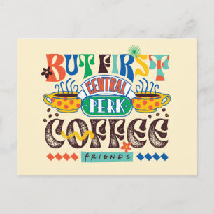 Cartão Postal FRIENDS™ Primeiro Café Gráfico Vibrante