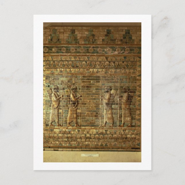 Cartão Postal Frieze of archers of the Persian king's guard, fro (Frente)