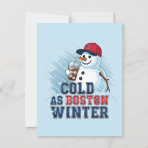 Cartão Postal Frio como Boston de inverno