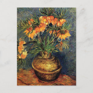 Cartão Postal Fritilárias em um vaso de cobre por Vincent van Go