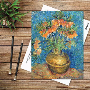 Cartão Postal Fritillarias em cobre Vase Van Gogh