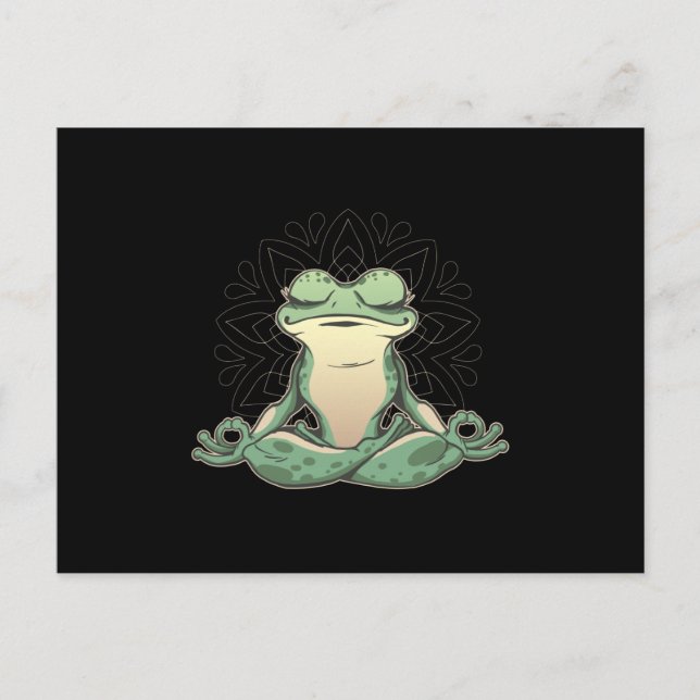 Cartão Postal Frog Animal Doing Yoga (Frente)