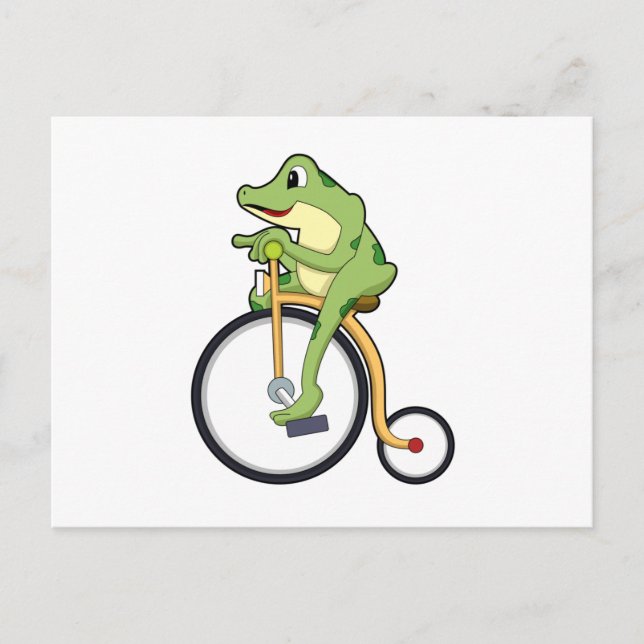 Cartão Postal Frog at Circus with Bicycle.PNG (Frente)