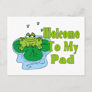 Cartão Postal Froggy Diz Bem-Vindo Ao Meu Pad