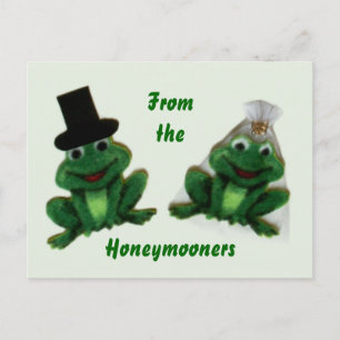 Cartão Postal Froggy Wedding - Cartão-postal das Honeymooners