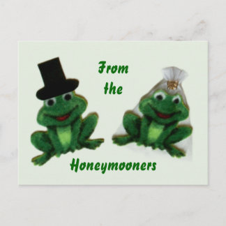 Cartão Postal Froggy Wedding - Cartão-postal das Honeymooners