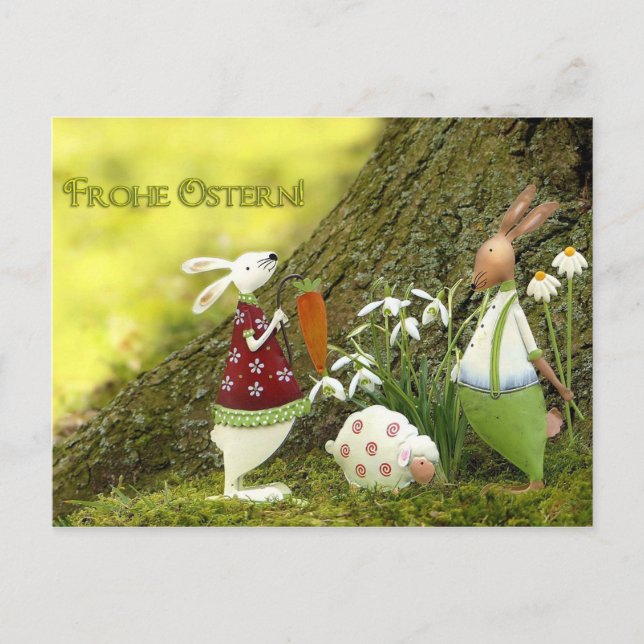Cartão Postal Frohe Ostern (Frente)