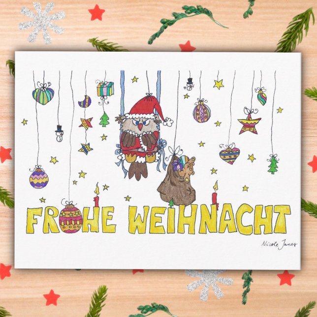 Cartão Postal Frohe Weihnacht - cartão-postal de Nicole Janes (Criador carregado)