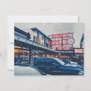 Cartão Postal Front View Pike Market, Seattle, Washington