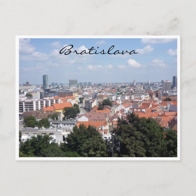 Cartão Postal fronteira da cidade de bratislava (Frente)