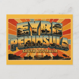 Cartão Postal Fronteira da Frutos do Mar da Península de Eyre Au