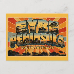 Cartão Postal Fronteira da Frutos do Mar da Península de Eyre Au