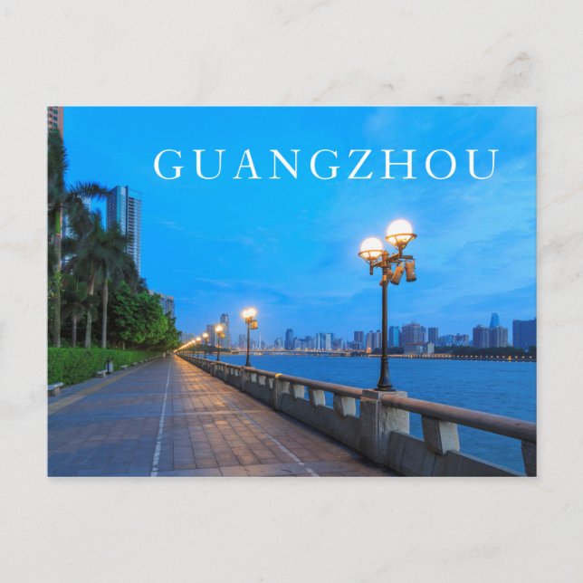 Cartão Postal Fronteira de água da cidade de Guangzhou (Frente)